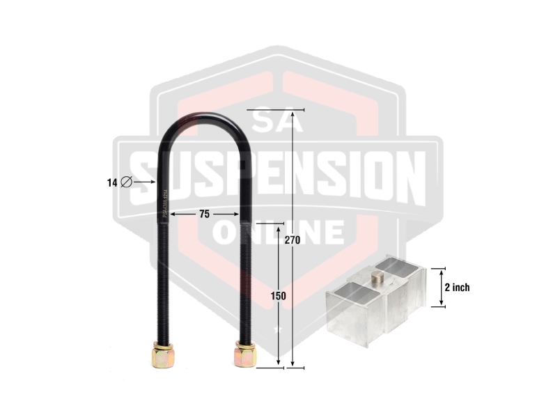 Lowering Block Kit 2" (Lowering Block Kit ) Rear Whiteline