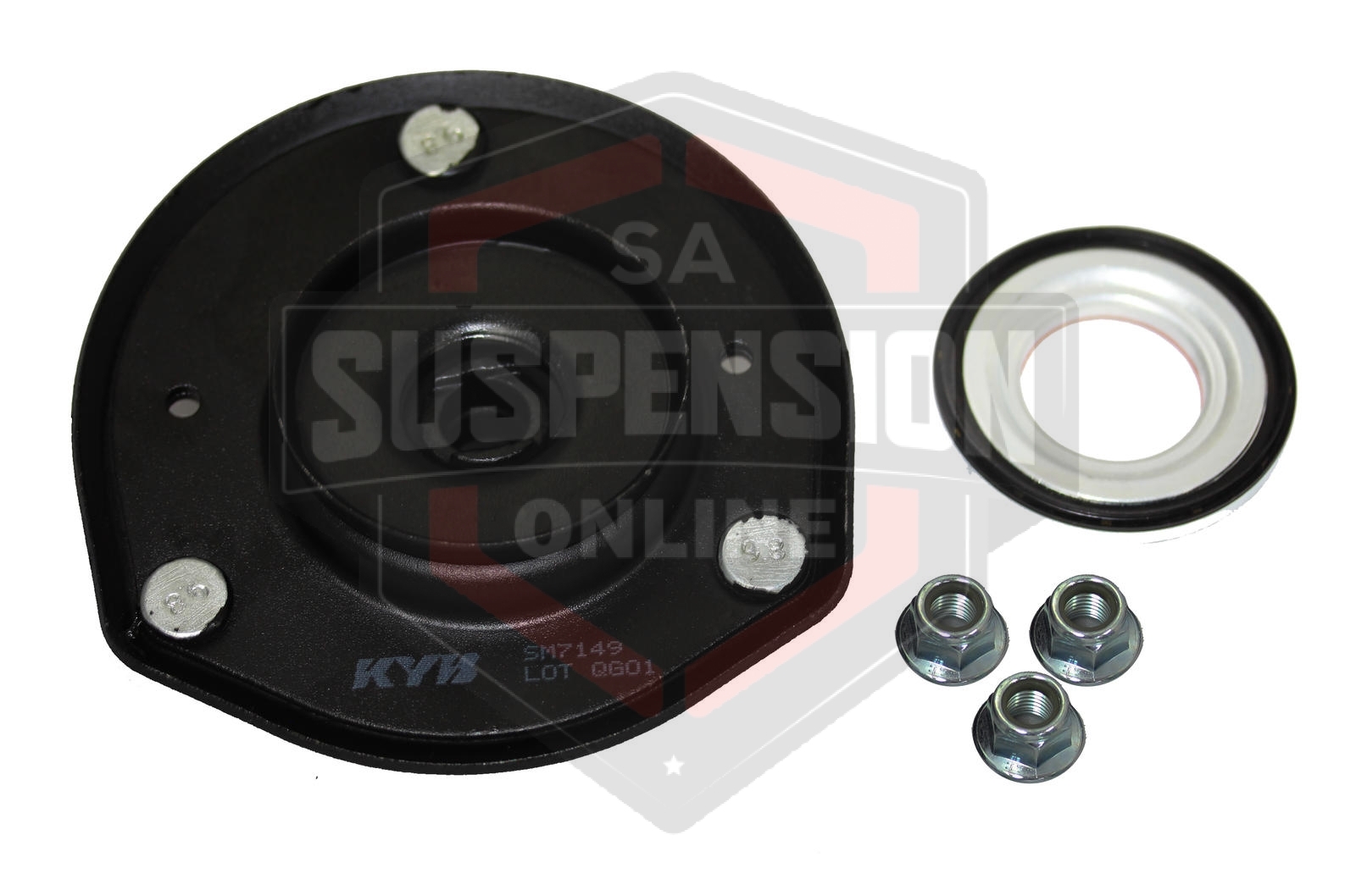 KYB Suspension Strut Mount Incl. Bearing & Mounting Nuts/Bolts
