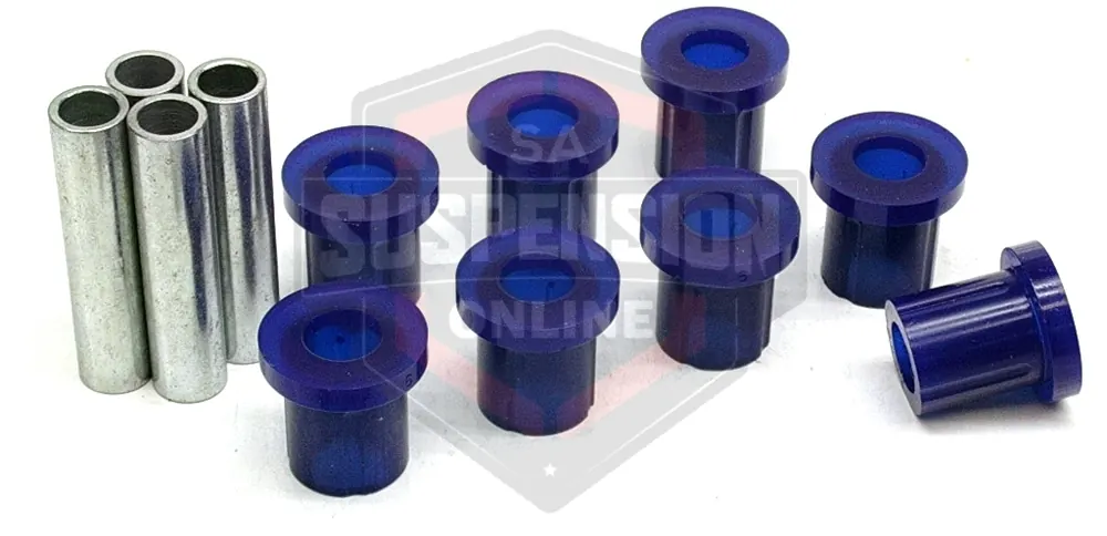 SuperPro leaf spring bush kit with polyurethane bushes and steel sleeves